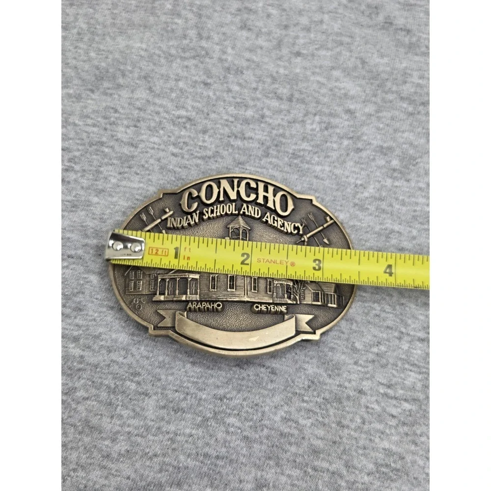 Concho Indian School Limited Edition Solid Brass Belt Buckle